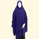 Dark Indigo Big Hijab With Hand Neek Frill Baniyan Cloth(Lyera)