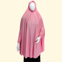 Pink Daisy Big Hijab With Hand Neek Frill Baniyan Cloth(Lyera)