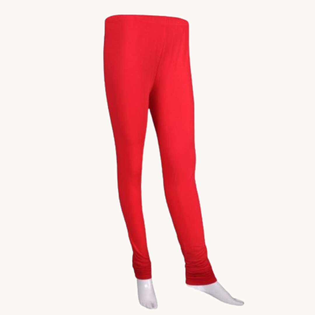 Coral Red Ankle Fit Leggings